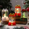 Decoraciones navideñas lámpara de cristal brillante adornos nuevo Papá Noel luz nocturna bolsa de regalo de Navidad luz de viento pequeña