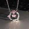 Collar de Mariposa Estilo Chino de Loto Más Vendido, seguro, moderno, versátil, collar de alta gama, simple cadena para clavícula de mariposa para mejor amiga