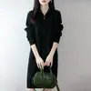 Vestido de Punto de Lana Pura con Patrón Trenzado, Cuello Alto, Media Cremallera, Punto Grueso de Siete Puntos, Falda de Longitud Media, Nuevo Otoño/Invierno 2026