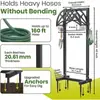 Soporte para Manguera de Jardín de Pie para Exteriores Estante de Almacenamiento para Manguera de Agua Estante de Almacenamiento para Manguera de Agua para Patio Césped Jardín