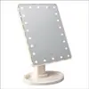 Nuevo Espejo de Maquillaje LED Regulable con Pantalla Táctil, Giratorio 360°, 22 LEDs, Superficie de Espejo de Alta Definición, con Base de Almacenamiento