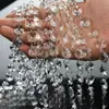 Cortina de Contas Octogonais de Cristal Pingente de Lâmpada de Cristal Acessórios para Lâmpada Decoração de Teto de Hotel Cerimônia de Casamento Contas para Casamento