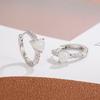 Nuevos Aretes Piedra Ópalo Diseño Nicho Arete de Alta Gama Amor Elegante Aretes Lujo Ligero Diamante Aretes Súper Brillantes