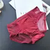 [Rojo Ancola] 880# Ropa Interior Roja Grande de Año Nuevo Malla de Encaje Seda de Hielo Ropa Interior Roja
