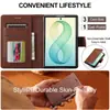 Adecuado para funda de cuero para teléfono plegable Samsung Z Fold 8, Fold 7/6/5/4 con hebilla, ranura para tarjetas y cubierta protectora con soporte