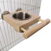 Suministros para pájaros, utensilios para pájaros, comedero de acero inoxidable para loros, comedero, taza para comida, lata para comida, cuenco para comida, bebedero, taza de agua con soporte