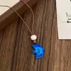 Perro Lindo Vibrante~Cadena de Clavícula Trenzada Colorida de Dibujos Animados Dopamina para Mujer Accesorios de Diseño Versátil