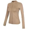 Top Deportivo Cruzado de Pilates para Mujer, Manga Larga, Estilo Otoño e Invierno, Cuello Alto, Cremallera, Adelgazante