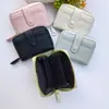 Nueva Cartera Corta de Alta Gama Color Macarrón para Mujer con Billetera de Monedas con Cremallera de Gran Capacidad, Tarjetero Estilo Acordeón de PU de Comercio Exterior