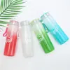 Taza de Vidrio Mate Degradado de Colorido Estilo Coreano para Pareja Taza Portátil de Laca para Hombres y Mujeres Taza para Pareja para Estudiantes