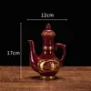 Xícara de Chá Preocupação Buda Salão Buda Xícara Preocupação Conjunto de Suprimentos Buda Bule de Vinho de Alta Qualidade Tesouro Lucoring Xícara de Água Vermelha Castiçal