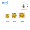 Aretes de Titanio F136 con Circonita Cúbica 5A Engastada en Garras, Tornillos para Hélice Auricular, Accesorios de Joyería para Piercings de Aleación de Titanio G23