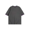 Camiseta Casual de Manga Corta Reversible de Dos Tonos de Peso Pesado 280g Diseño Personalizado, Estilo Veraniego Color-Blocking Manga Media con Logo