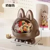 Cubo de Almacenamiento de Bocadillos para Escritorio, Multifuncional, Lindo, Transparente, Gran Capacidad, Juguete Creativo, Figura, Caja de Almacenamiento para Escritorio