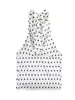 Top de Verano para Mujer Estilo Europeo y Americano con Lunares y Cuello Halter para Atar 8916
