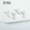 Accesorios Populares de Aleación con Borlas y Mariposas para Uñas, Colgante Plateado Súper Brillante de Nudo de Corazón, Decoración de Uñas Macaron al por Mayor