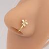 Piercing de Nariz Transfronteiriço Sem Perfuração Simples Dourado Prateado Clipe de Nariz em Forma de U Borboleta Amor Floco de Neve Diamante Clipe de Cartilagem de Nariz