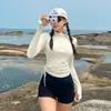 Novo Maiô Dividido de Manga Longa 2025 para Mulheres Cobrir a Barriga e Efeito Emagrecedor para Férias na Praia Piscina Termal [Dropshipping]