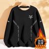 [Seleção] Camiseta Masculina de Manga Longa Marca de Moda Outono/Inverno Top com Forro de Lã Roupas Masculinas Camiseta Jovem com Base