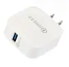 Cargador Rápido para Teléfono Móvil 18W 3A QC3.0 Enchufe EU US Cabezal de Carga para Viaje Teléfono Móvil Venta al por Mayor Transfronteriza