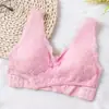 Sujetador Deportivo de Dormir con Hebilla Cruzada Delantera Lateral Talla Grande Borde de Encaje a Prueba de Impactos Push-up Ropa Interior para Mujer