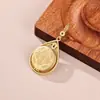 Caja Gawu Chapada en Cobre Dorado Tangka, Estuche Tangka, Forma Redonda, Tamaño de Núcleo de Tarjeta 2.0