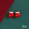 Dibujos Animados Mini Muñeco de Nieve Navideño Regalo Reno Accesorios de Resina DIY Pegamento de Crema Funda de Teléfono Móvil Pasador Material para Joyería