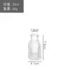 Botella Transparente sin Llama para Aromaterapia, Difusor de Vidrio Cuadrado Botella Vacía, Botella Vacía para Recarga de Fragancia, Botella Pequeña de Vidrio
