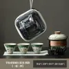 Taza de Té de Vidrio Roja con Tapa Olla Grande Individual No Caliente para una Persona Juego de Té Kung Fu Tetera de Color Bajo Esmalte
