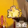Festival de Mediados de Otoño Linterna Portátil Linterna de Conejo Brillante de Madera Materiales DIY para Niños Linterna de Palacio Estilo Antiguo de Calabaza