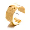Pulsera Ancha de Acero de Titanio Europea y Americana Transfronteriza Pulsera Dorada Ajustable Pulsera Abierta Exagerada de Gama Alta para el Cabello para Mujer