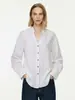 Camisa Henley Elegante de Lyocell Estilo Francés de Manga Larga para Mujer, Camisa Cárdigan Única y Distintiva para Primavera y Verano
