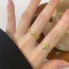 1491 K-Style Ins Niche Diseño de Lujo Accesible Nudo de Agua Alcalina Anillo de Croissant Plata de Ley S925 Anillo de Moda de Plata para Mujer