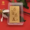 Popular Adesivo de Celular de Ouro Puro 999 2Mg para Riqueza e Prosperidade, Adesivo de Celular Dourado com Tema de Princesa, Presente para Live Streaming