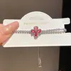Pulseira Flor Trevo da Sorte em Zircônia, Pulseira de Luxo Leve de Alta Qualidade, Nova Moda 2026 Versátil Joias para o Dia a Dia Atacado