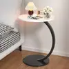 Estante de Almacenamiento de Mesita de Noche de Moda Mesa Redonda Pequeña Mesa Lateral Simple para Sofá de Casa Mesa de Café Gabinete de Mesita de Noche Dormitorio Minimalista Moderno
