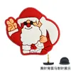 Serie Navideña Transfronteriza Insignias de Dibujos Animados de PVC Muñeco de Nieve Elk DIY Accesorios para Ropa Broche de Papá Noel