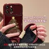 Cuerda para Colgar Árbol de Navidad Adecuada para Apple 16Pm Funda de Teléfono para Ventana Grande iPhone 18 Silicona 17 Nuevo Modelo para Mujer 15 Anti-Caída