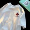 Camiseta de manga corta de verano 2025 para hombre, ajustada, con cuello redondo, moderna, combinable con todo, con estampado nacional, de moda, de manga corta, ropa de moda.