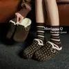Estilo Coreano Retro Casual Pato Lunares Punta Abierta Mujer Otoño Temprano Nuevos Patas de Gato Simples Versátiles Zapatillas 5089-79