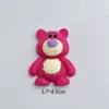 Serie Oso Fresa DIY Funda para Teléfono Móvil Bolsa de Material de Pegamento Cremoso de Emulación Caja de Almacenamiento de Pegatinas para Refrigerador Accesorios de Resina para Tocados
