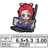Alta calidad Ghost Blade Personaje de dibujos animados japonés Bordado de personaje de dibujos animados Pegatinas de tela para ropa Parche caliente de AliExpress