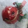 Pingente Decorativo Árvore de Natal Sino Grande 80mm Pingente Sino de Natal Pingente para Arranjo de Natal Presente