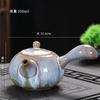 Forno mudar lado punho cerâmica bule para fazer chá único pote Tianmu esmalte filtro chaleira média kung fu chá set escritório