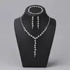Conjunto de Joias de Strass de Luxo Acessível Mais Vendido da Amazon Duas Peças para Casamentos, Uso Diário, Festas Noturnas, Deslocamento Fashion, Acessórios Versáteis Atacado