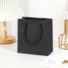 Saco de presente preto de alta qualidade simples elegante bolsa de compras retro leve de luxo saco de papel de embalagem de roupas