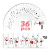 36 Adesivos Stickman de Agradecimento, Stickman Desenhado à Mão com Corações Vermelhos, Quente e Fofo, Expressam Visualmente Emoções, Cartões