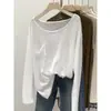 Camiseta Protectora Solar Fina Semitransparente para Mujer, Diseño de Bolsillo para Primavera y Verano, Cubre-traje de Algodón de Bambú, Estilo Chica Picante, Top de Manga Larga