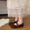 Sapatos Flats Doces Versáteis para Combinar com Saias, Estilo Quente de Celebridade da Internet 2026, Sapatos Femininos Emagrecedores que Aumentam a Altura, Estilo Chanel para Roupas de Exterior
