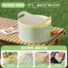 Cubo de Agua Portátil para Exteriores con Grifo, Bolsa de Almacenamiento de Agua de Gran Capacidad, Cubo para Frutas para Picnic, Camping y Uso en Casa, Cubo de Hielo
